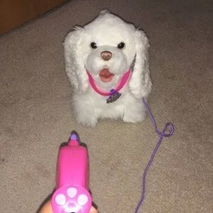 Fur real dog on leash